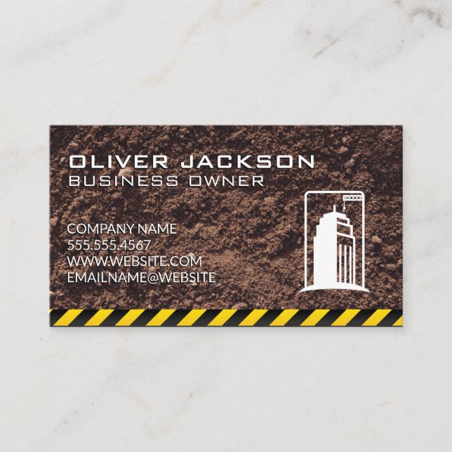 Carte De Visite Construction de bâtiments | Zone de construction (Devant)