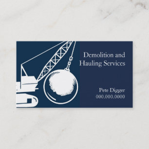Carte De Visite Construction de démolition et de service de trans