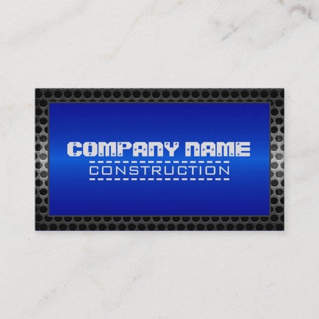 Carte De Visite Construction de la frontière métallique Élégant Ac (Devant)