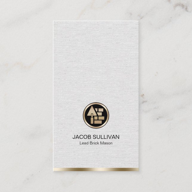 Carte De Visite Construction de maçonnerie en brique de pierre Mas (Devant)