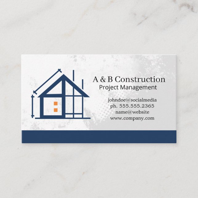 Carte De Visite Construction de maison | Architecte de projet de c (Devant)
