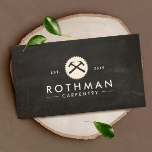 Carte De Visite Construction de marteaux de charpentier de charpen