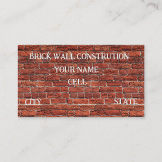 Carte De Visite Construction de murs en briques