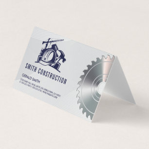 Carte De Visite Construction du casque du constructeur   Scie   En