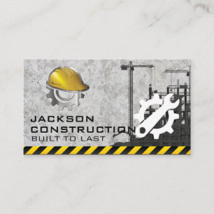 Carte De Visite Construction du chantier   Travail en cours