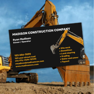 Carte De Visite Construction Entrepreneur