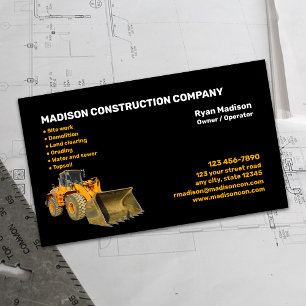 Carte De Visite Construction   Entrepreneur