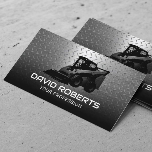 Carte De Visite Construction Équipement Lourd Opérateur de Tête de (Créateur téléchargé)