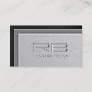 Carte De Visite Construction faisante le coin en acier posée en
