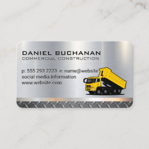 Carte De Visite Construction Gros engins Promoteur
