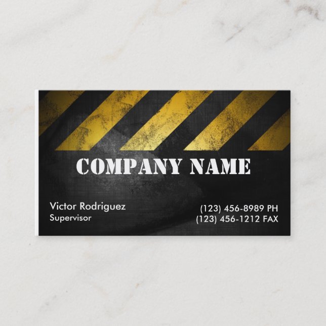 Carte De Visite Construction grunge (Devant)