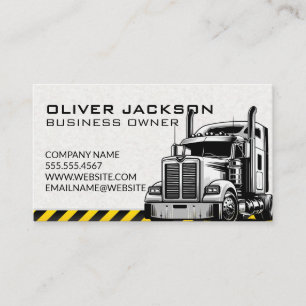 Carte De Visite Construction Illustration de semi-remorque