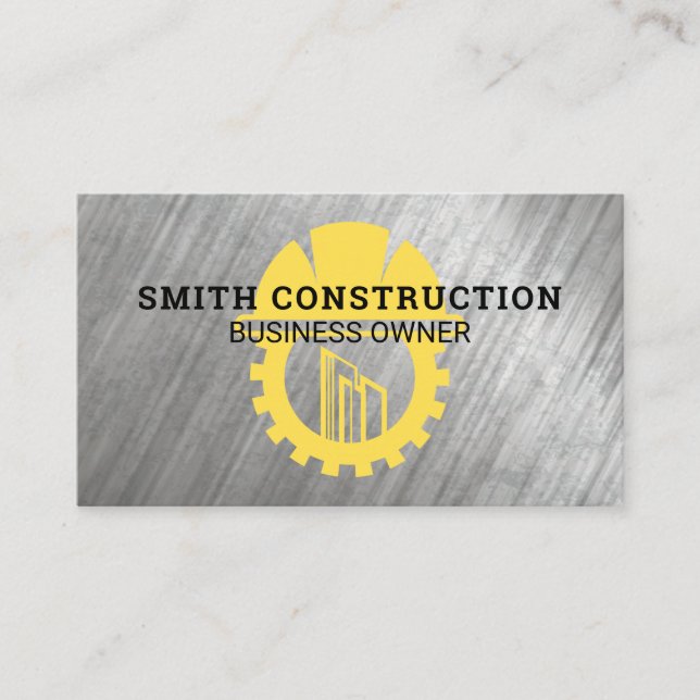 Carte De Visite Construction Logo | Builders | Engineering (Devant)
