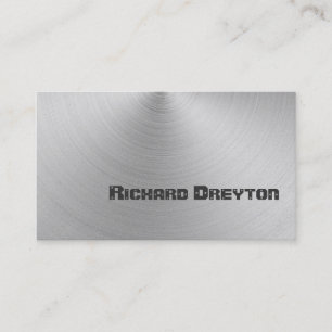 Carte De Visite Construction métal gris personnalisé