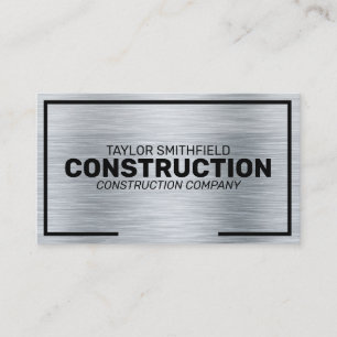 CARTE DE VISITE CONSTRUCTION MÉTALLIQUE GÉOMÉTRIQUE PROFESSIONNELL