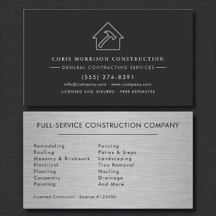Carte De Visite Construction métallique industrielle de luxe