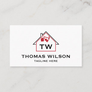 Carte De Visite Construction moderne Handman Carpenter Outils