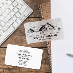 Carte De Visite Construction moderne Handman Carpenter Outils Bois