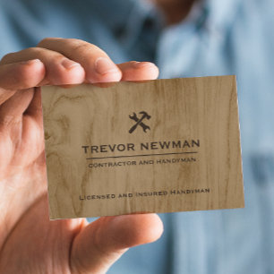Carte De Visite Construction moderne Handman Carpenter Outils Bois