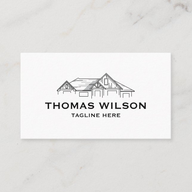 Carte De Visite Construction moderne Handyman Carpenter Outils Bus (Devant)