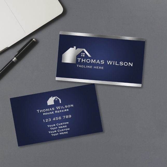 Carte De Visite Construction moderne Handyman Carpenter Roof Or (Créateur téléchargé)