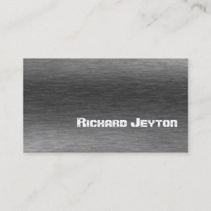 Carte De Visite Construction noir gris métal personnalisé