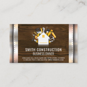Carte De Visite Construction   Outils matériels   Rivets en métal 