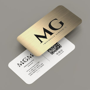 Carte De Visite Construction professionnelle Faux Or Moderne