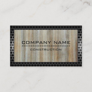 Carte De Visite Construction Professionnelle Moderne Bois #5