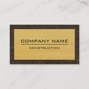 Carte De Visite Construction professionnelle Moderne Bois d'or #2