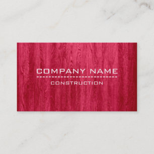 Carte De Visite Construction Professionnelle Moderne Bois Rouge