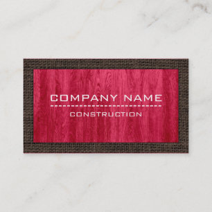 Carte De Visite Construction professionnelle moderne bois rouge #4