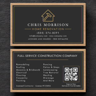 Carte de visite Construction Rénovation Maison Cod