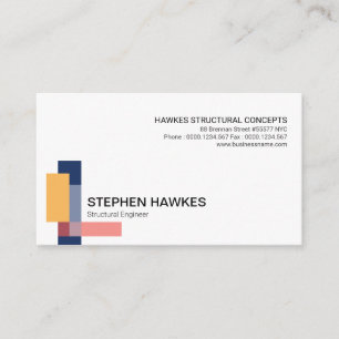 Carte De Visite Construction structurelle de colonnes de bloc