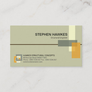 Carte De Visite Construction structurelle élégante de piliers de