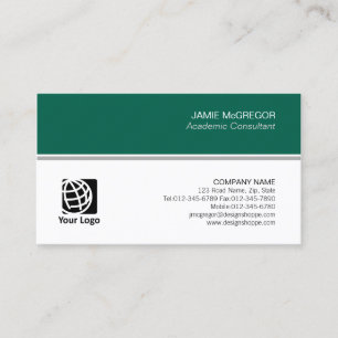 Carte De Visite Consultant académique Simple Professionnel minimal