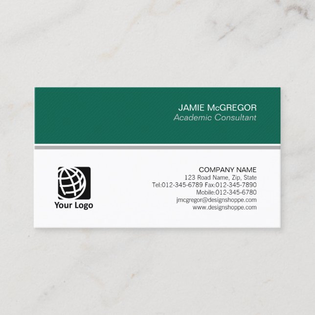 Carte De Visite Consultant académique Simple Professionnel minimal (Devant)