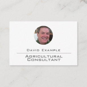 Carte De Visite Consultant agricole avec photo de titulaire