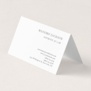 Carte De Visite Consultant Avocat Minimaliste Moderne Noir Blanc