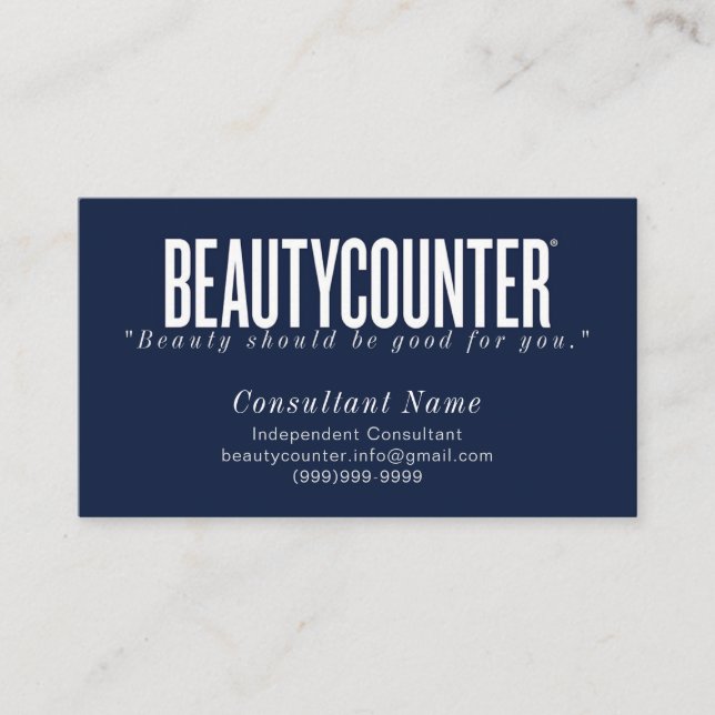 Carte de visite consultant Beautycounter (Devant)