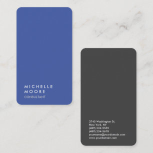 Carte De Visite Consultant créatif simple bleu clair gris tendance