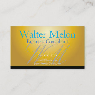 Carte De Visite Consultant d'affaires Valeur d'or Grand budget
