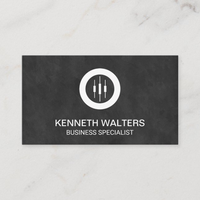 Carte De Visite Consultant d'entreprise | Logo du commerçant Stock (Devant)