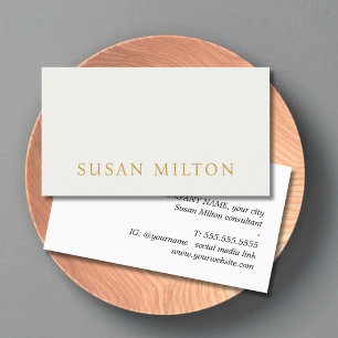 Carte De Visite Consultant Élégant Minimaliste Pastel Gras