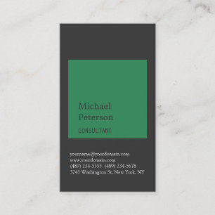 Carte de visite consultant en bande verte de mer g