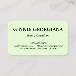 Carte de visite consultant en beauté simple et mod