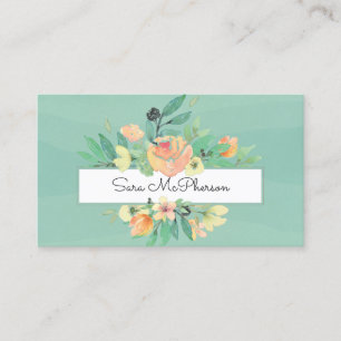 Carte De Visite Consultant en Bouquet floral toscan