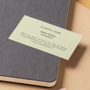 Carte De Visite Consultant en Couleur Classique Simple Élégant Cla