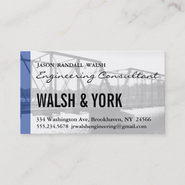 Carte De Visite Consultant en génie (Devant)