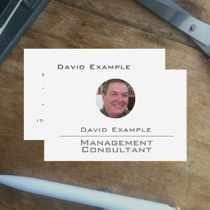 Carte De Visite Consultant en gestion avec photo du titulaire